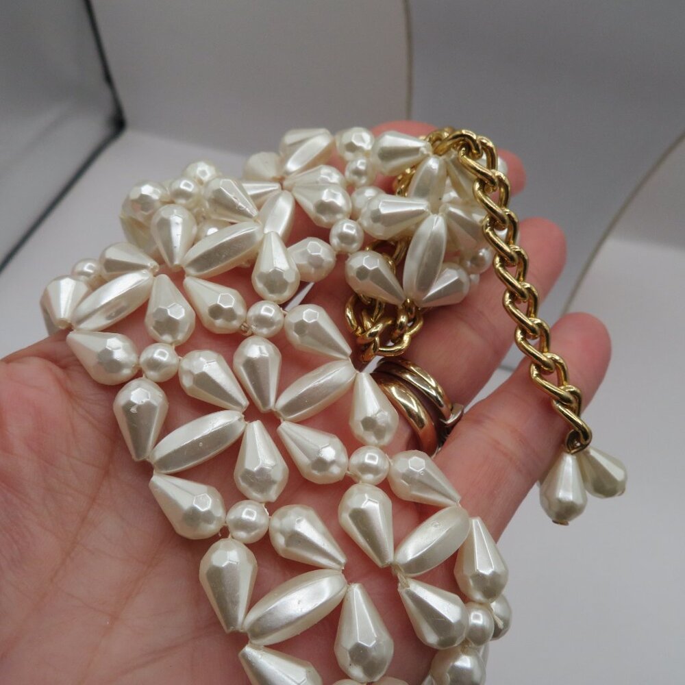 Vintage Hong Kong Faux Pearl Necklace or Belt - Picture 6 of 11